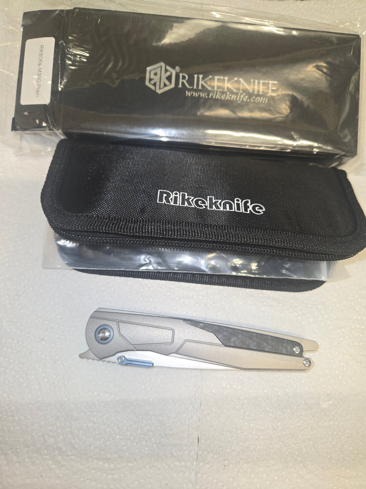 Rike Knife 806s M390 Titiamun/Carbon fiber