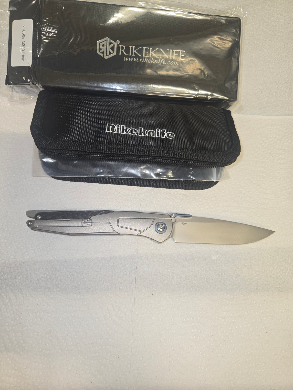 Rike Knife 806s M390 Titiamun/Carbon fiber