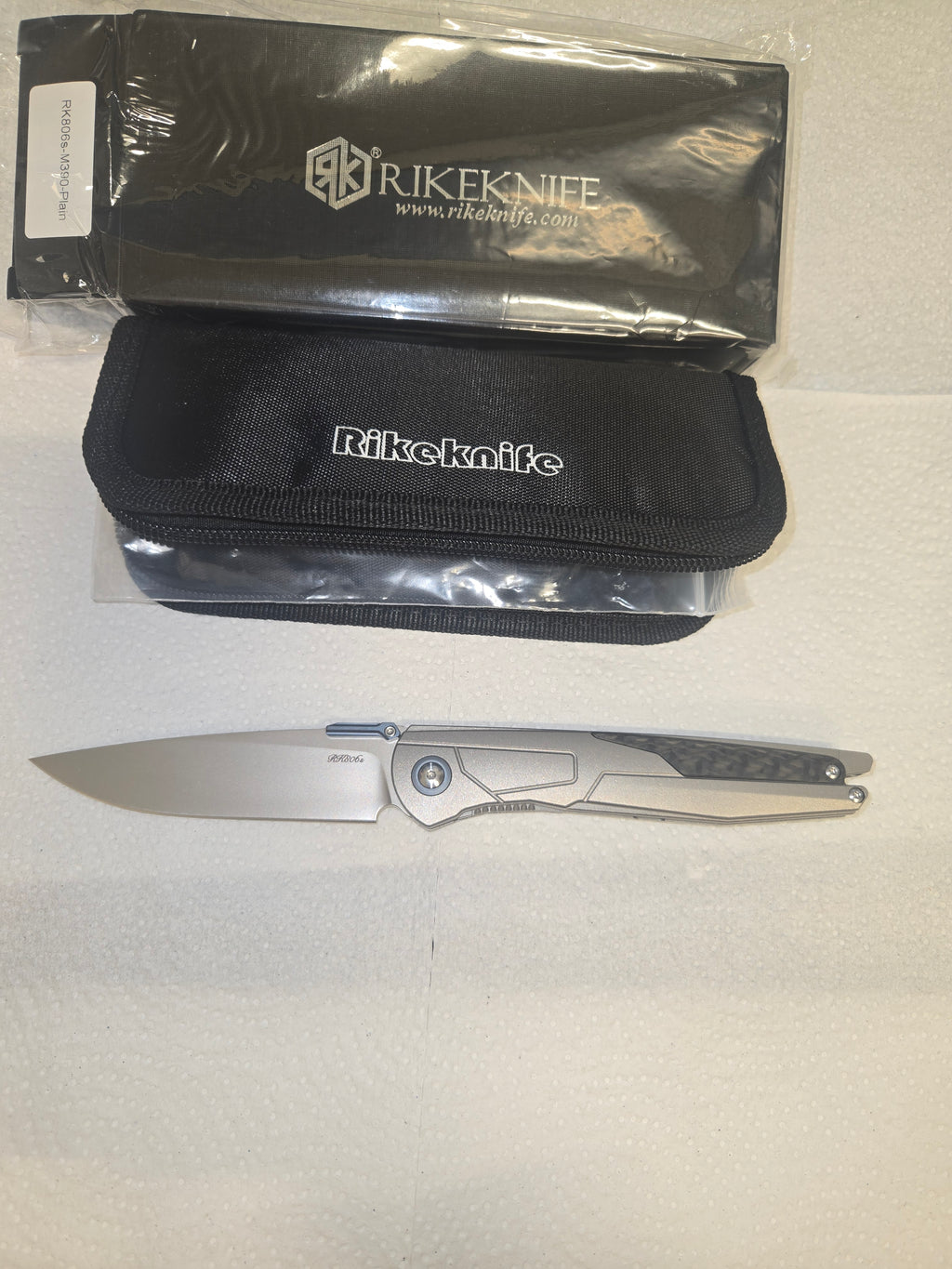 Rike Knife 806s M390 Titiamun/Carbon fiber